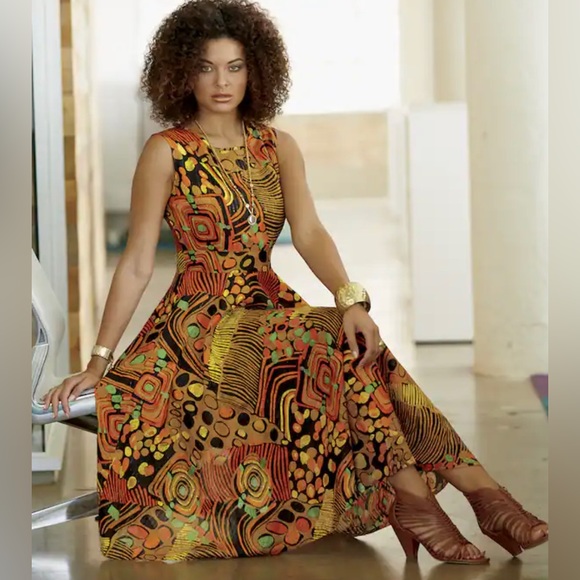 Ashro Dresses & Skirts - Ashro Emelie Fit and Flare Metallic Detail Cotton Dress